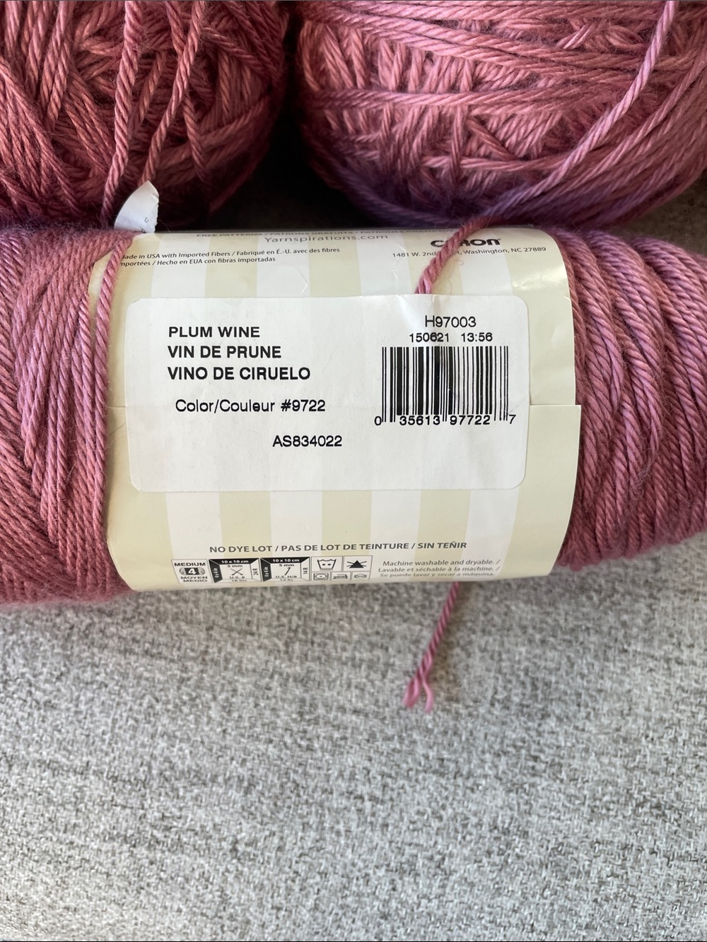 Caron Simply Soft Yarn 9 skeins
Plum Wine - Picture 3 of 5